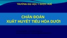 Bài giảng Chẩn đoán xuất huyết tiêu hóa dưới - GS. Trần Văn Huy