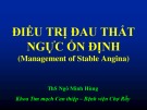 Bài giảng Điều trị đau thắt ngực ổn định - ThS. Ngô Minh Hùng