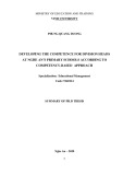 Summary of Doctoral Dissertation on Educational Science: Developing the competence for division heads at Nghe An’s primary schools according to competency-based approach