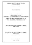 Summary of Doctoral Thesis of Scientific Education: Design and use of chemical knowledge lookup software to develop self-study capacity for students in high school