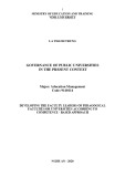 Summary of Doctoral Thesis in Education Science: Developing the faculty leaders of pedagogical faculties or universities according to competence-based approach