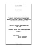 Summary of Doctoral Thesis of Scientific Education: Developing teaching competence for university students in Mathematics Pedagogy with the support of information and communication technology