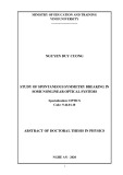 Abstract of doctoral thesis in physics: Study of spontaneous symmetry breaking in some nonlinear optical systems