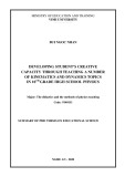 Summary of Doctoral Thesis of Scientific Education: Developing student’s creative capacity through teaching a number of kinematics and dynamics topics in 10th grade high school physics