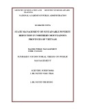 Summary of The Doctoral Thesis of Public Management: State management of sustainable poverty reduction in the Northern mountains provinces of Vietnam