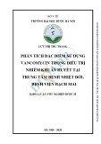 Khóa luận tốt nghiệp Dược sĩ: Phân tích đặc điểm sử dụng Vancomycin trong điều trị nhiễm khuẩn huyết tại Trung tâm bệnh nhiệt đới, Bệnh viện Bạch Mai