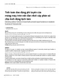 Tính toán dao động phi tuyến của móng máy trên nền đàn nhớt cấp phân số chịu kích động lệch tâm