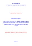 Summary of thesis Doctor of Philosophy in Animal sciences: Utilization of locally available feed resources for increasing performance and reducing enteric methane production of local yellow cattle in Lao PDR