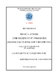 Tóm tắt luận văn Thạc sĩ Văn hóa học: Nhạc lễ tang của người Việt ở Nam Bộ (Nghiên cứu trường hợp tỉnh Bến Tre)