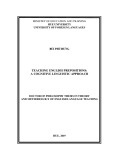 Doctor of Philosophy thesis in Theory and methodology of English language teaching: Teaching english prepositions - A cognitive linguistic approach