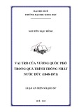 Luận án Tiến sĩ Lịch sử: Vai trò của vương quốc Phổ trong quá trình thống nhất nước Đức (1848-1871)