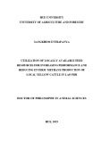 Doctor of Philosophy in Animal sciences: Utilization of locally available feed resources for increasing performance and reducing enteric methane production of local yellow cattle in Lao PDR