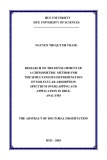 The abstract of Doctoral dissertation: Research on the development of a chemometric method for the simultaneous determination of molecular absorption spectrum overlapping and application in drug analysis