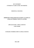 Summary of Disertation in Animal sciences: Improved utilisation of bauhinia acuminata for goat production in Lao PDR