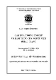 Tóm tắt luận văn Thạc sĩ Văn hóa học: Cây lúa trong ứng xử và tâm thức của người Việt ở Hậu Giang