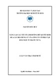 Luận văn Thạc sĩ Kinh tế: Nâng cao các yếu tố ảnh hưởng đến quyết định mua căn hộ chung cư của Công ty cổ phẩn Tập đoàn Đầu tư Địa ốc No Va