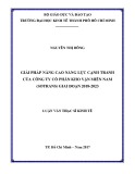 Luận văn Thạc sĩ Kinh tế: Giải pháp nâng cao năng lực cạnh tranh của Công ty Cổ phần Kho vận Miền Nam (Sotrans) giai đoạn 2018-2023