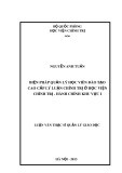 Luận văn Thạc sĩ Quản lý Giáo dục: Biện pháp quản lý học viên đào tạo Cao cấp lý luận chính trị ở Học viện chính trị - Hành chính khu vực I