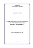 Luận án Tiến sĩ Dân tộc học: Sinh kế của người Mnông dưới tác động của thủy điện Buôn Tua Srah ở huyện Lắk, tỉnh Đắk Lắk