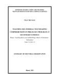 Summary of Doctorate Thesis in Education: Teaching multi-modal text reading comprehension in Philology program at secondary schools