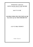 Luận văn Thạc sĩ Kinh tế: Giải pháp chống thất thu thuế Giá trị gia tăng tại Cục Thuế tỉnh Phú Yên