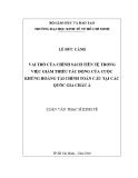 Luận văn Thạc sĩ Kinh tế: Vai trò của chính sách tiền tệ trong việc giảm thiểu tác động của cuộc khủng hoảng tài chính toàn cầu tại các quốc gia Châu Á