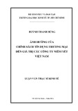 Luận văn Thạc sĩ Kinh tế: Ảnh hưởng của chính sách tín dụng thương mại đến giá trị các công ty niêm yết Việt Nam