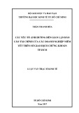 Luận văn Thạc sĩ Kinh tế: Các yếu tố ảnh hưởng đến gian lận báo cáo tài chính của các doanh nghiệp niêm yết trên Sở giao dịch chứng khoán Tp.HCM