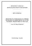 Luận văn Thạc sĩ Kinh tế: Phản ứng của tương quan các chỉ báo thị trường tài chính trước các cú sốc dao động - Trường hợp của Việt Nam