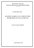 Luận văn Thạc sĩ Kinh tế: Đo lường tác động của các nhân tố vĩ mô đến biến động giá vàng tại Việt Nam