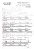 Đề thi thử tốt nghiệp THPT năm 2021 môn Vật lý lần 1 - Sở GD&ĐT Hòa Bình
