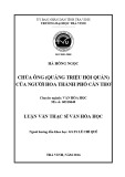 Tóm tắt luận văn Thạc sĩ Văn hóa học: Chùa ông (Quảng Triệu Hội Quán) của người Hoa thành phố Cần Thơ