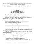 Mẫu Biên bản về kiểm tra việc giao nộp, tiếp cận, công khai chứng cứ (Mẫu số: 35-DS)
