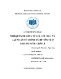 Luận văn Thạc sĩ Kinh tế: Mối quan hệ giữa tỷ giá hối đoái và các nhân tố chính sách tiền tệ ở một số nước Châu Á