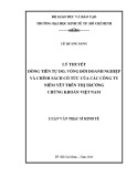 Luận văn Thạc sĩ Kinh tế: Nghiên cứu thực nghiệm tác động của lý thuyết dòng tiền tự do và vòng đời doanh nghiệp đến chính sách cổ tức của các công ty niêm yết trên thị trường chứng khoán Việt Nam