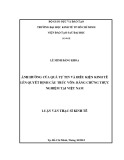 Luận văn Thạc sĩ Kinh tế: Ảnh hưởng quá tự tin và điều kiện kinh tế lên quyết định cấu trúc vốn - Bằng chứng thực nghiệm tại Việt Nam