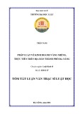 Tóm tắt Luận văn Thạc sĩ Luật Kinh tế: Pháp luật về kinh doanh vàng miếng, thực tiễn trên địa bàn thành phố Đà Nẵng