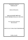 Tóm tắt Luận văn Thạc sĩ Quản trị kinh doanh: Đào tạo nguồn nhân lực tại Cục Hải quan tỉnh Gia Lai – Kon Tum