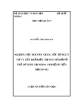 Luận án Tiến sĩ Y học: Nghiên cứu nguyên nhân, yếu tố nguy cơ và kết quả điều trị suy hô hấp ở trẻ sơ sinh tại Khoa Nhi-Bệnh viện Bạch Mai