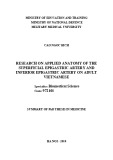 Summary of PHD thesis in medicine: Research on applied anatomy of the superficial epigastric artery and inferior epigastric artery on adult Vietnamese