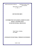 Summary of Doctoral thesis in Economics: Contribution of bank credit to new rural construction in South Central provinces