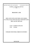 Summary of Doctoral Thesis in Economics: Application of inflation forecasting models to central bank’s monetary policy implementation: the case of Vietnam