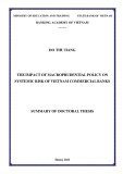 Summary of Doctoral Thesis: The impact of macroprudential policy on systemic risks in Vietnam commercial banks