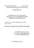 Tóm tắt Luận văn Thạc sĩ Quy hoạch vùng và đô thị: Giải pháp Quản lý xây dựng nhà ở với sự tham gia của thành phần tư nhân trên địa bàn huyện Bình Chánh