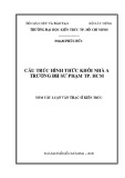 Tóm tắt Luận văn Thạc sĩ Kiến trúc: Cấu trúc hình thức khối nhà A trường đại học Sư Phạm Thành phố Hồ Chí Minh