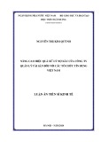 Luận văn Thạc sĩ Tài chính ngân hàng: Nâng cao hiệu quả xử lý nợ xấu của Công ty Quản lý tài sản đối với các Tổ chức tín dụng Việt Nam