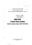 Giáo trình Toán ứng dụng trong Khoa học môi trường: Phần 1 - ĐH Lâm Nghiệp