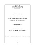 Luận văn Thạc sĩ Luật học: Quảng cáo thực phẩm chức năng theo pháp luật Việt Nam hiện nay