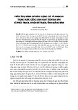 Phân tích, đánh giá hàm lượng chì và mangan trong nước giếng sinh hoạt trên địa bàn xã Phúc Trạch, huyện Bố Trạch, tỉnh Quảng Bình