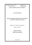 Thesis summary urban management: Risk management for urban development investment projects in Hanoi